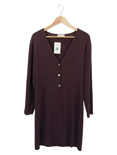VIA APPIA Strickjacke Damen Gr. 40/L Braun Klassisch Elegant Cardigan