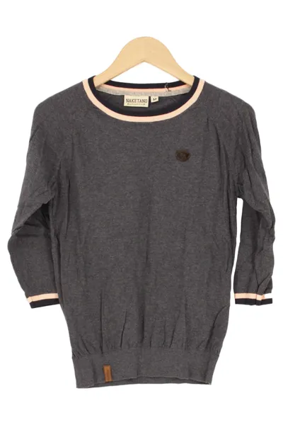 NAKETANO Pullover Herren Grau 50/M Streetwear Casual Baumwolle