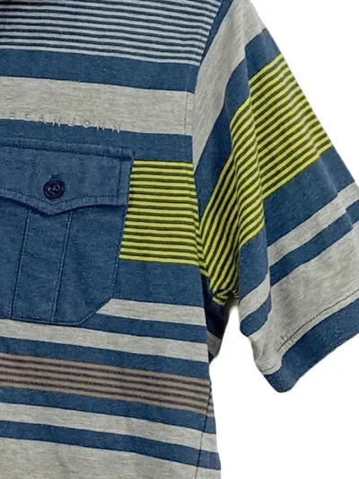 Sean John Poloshirt Kinder Jungen Gestreift Kurzarm Baumwolle Gr. 164