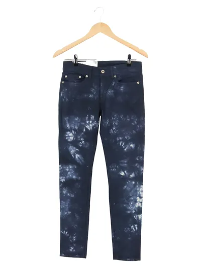 DONDUP Damen Jeans Straight Leg W27 Blau Tie-Dye Casual Stretch