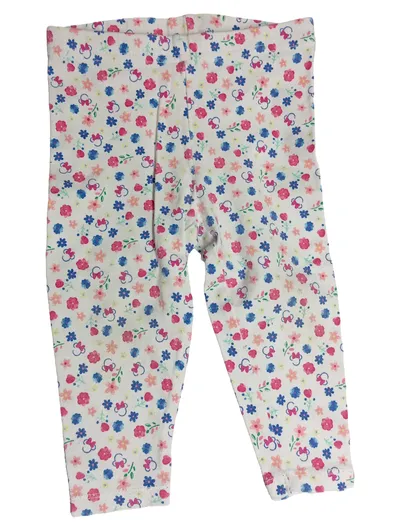 Disney Baby Mädchen Leggings Blumenmuster Gr. 80 Weiß Rosa Blau