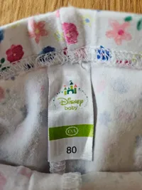 Disney Baby Mädchen Leggings Blumenmuster Gr. 80 Weiß Rosa Blau 2