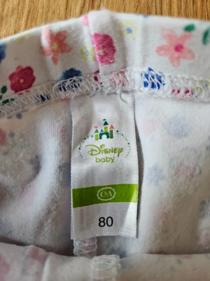 Disney Baby Mädchen Leggings Blumenmuster Gr. 80 Weiß Rosa Blau 2