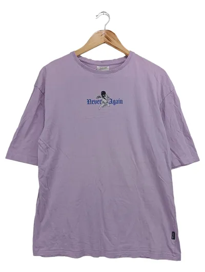 YOURTURN Damen T-Shirt Lila Gr. 34/XS Streetwear Vintage Grafisch