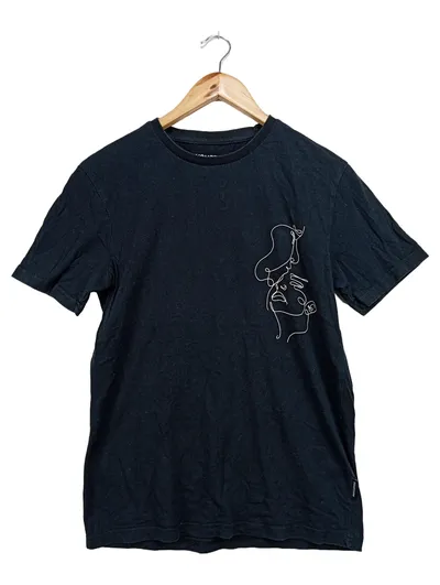 YOURTURN T-Shirt Damen 32/XS Schwarz Streetwear Casual Grafisch