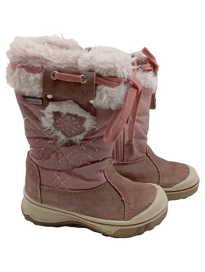 BAMA Kinder Stiefel Rosa Gr. 25 Winterstiefel Fell gefüttert