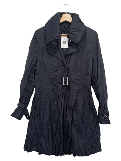 ERICH FEND Damen Trenchcoat Gr. 38/M Klassisch Elegant Blau