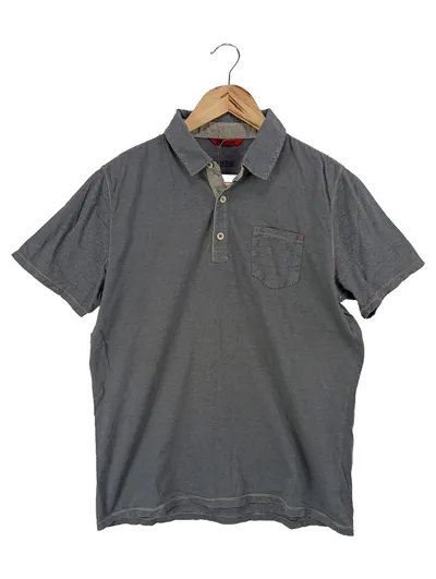 CINQUE Herren Poloshirt Grau Gestreift Gr. 48/M Casual Baumwolle