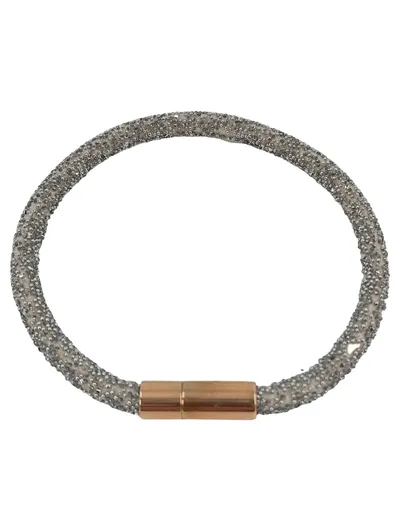 FOSSIL Damen Armband Silber Elegant Strass 18cm