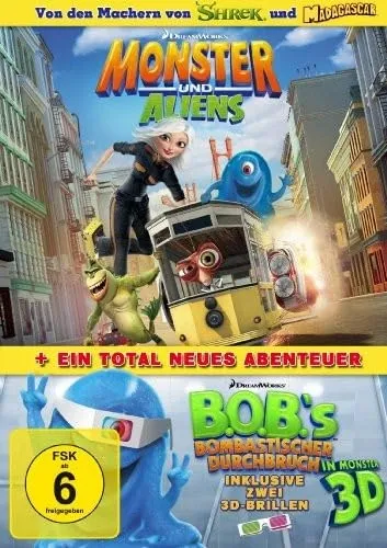 Monster und Aliens DVD DreamWorks Animationsfilm inkl. B.O.B.'s Durchbruch 3D