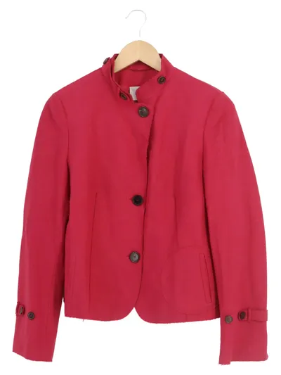AKRIS Strickjacke Damen Gr. 38/M Rot Wolle Angora Elegant Luxuriös Business