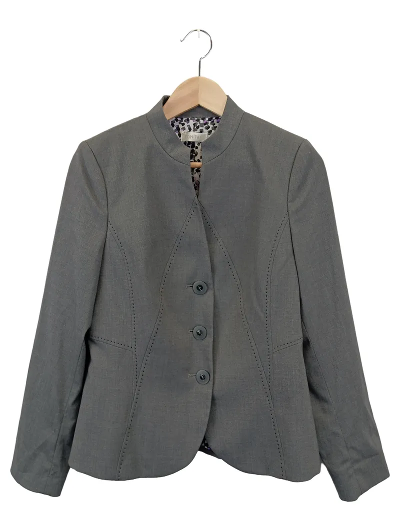 BONITA Blazer Damen Gr. 36/S Grau Elegant Business Jacke 1
