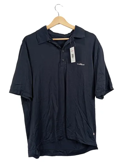 Chervò Poloshirt Herren Schwarz Gr. 50/L Sportlich Kurzarm