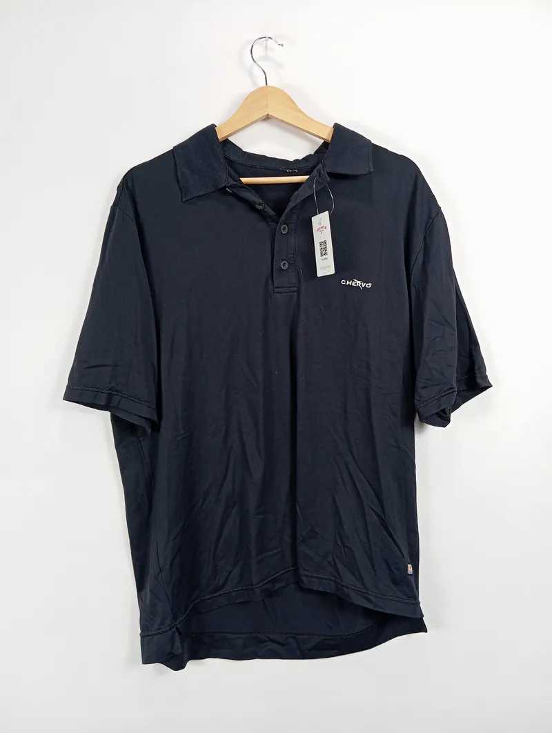 Chervò Poloshirt Herren Schwarz Gr. 50/L Sportlich Kurzarm 2