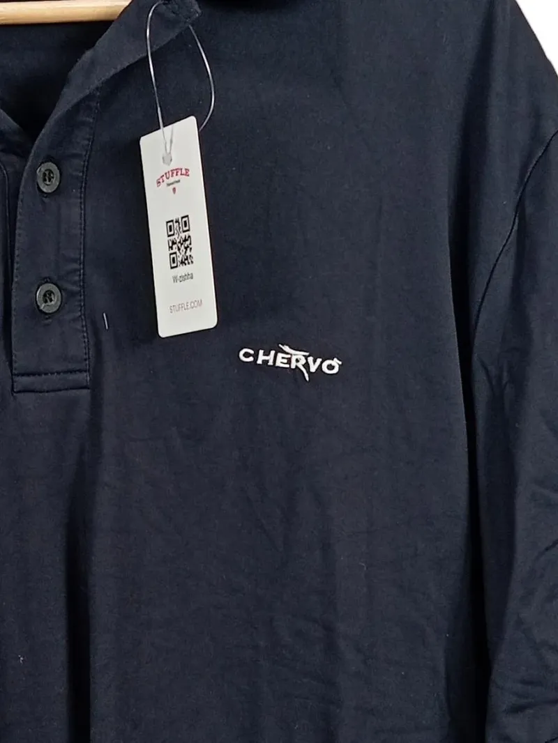 Chervò Poloshirt Herren Schwarz Gr. 50/L Sportlich Kurzarm 3