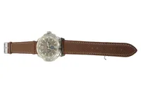 ATLAS Herren Armbanduhr Braun Leder Klassisch Casual Uhr 1