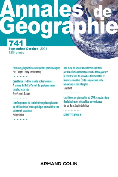 Armand Colin Annales de Géographie 741 2021 Zeitschrift Geographie