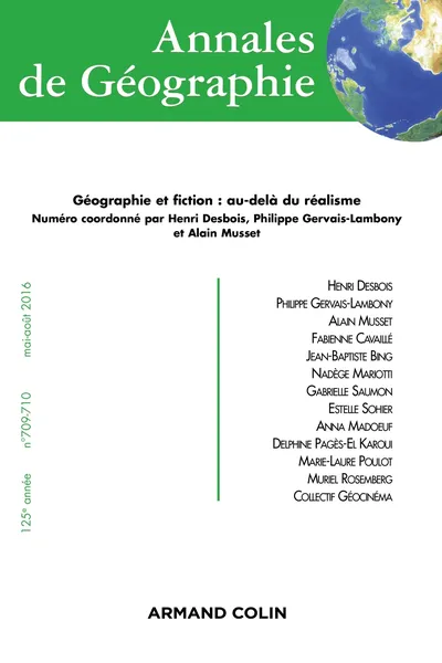 ARMAND COLIN Annales de géographie 709-710 Zeitschrift Geographie & Fiktion