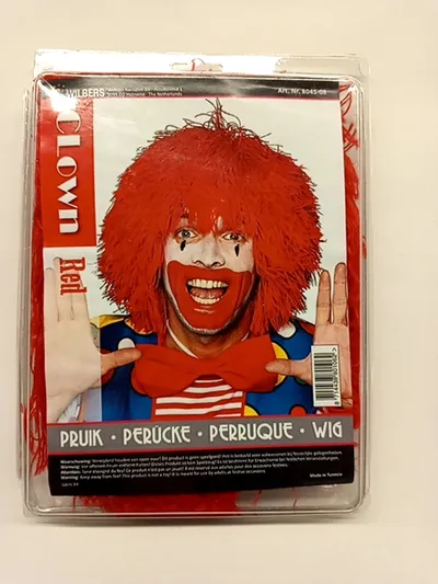 Wilbers Clown Perücke Rot Kostümzubehör Karneval Fasching Party