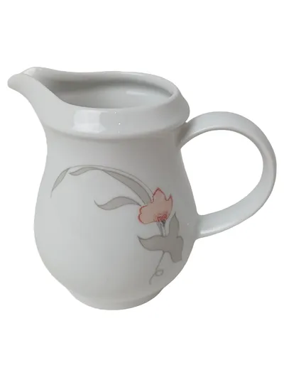 KAHLA Milchkännchen Porzellan Weiß Blumenmuster Vintage Klassisch 9cm