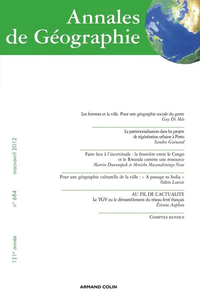 ARMAND COLIN Annales de Géographie 684 (2/2012) Zeitschrift Geowissenschaften