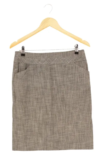 COMMA Bleistiftrock Damen Gr. 36/S Grau Business Rock Elegant Büro
