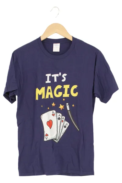 C.P. COMPANY Damen T-Shirt Blau Gr. 36/S Casual Magic Print