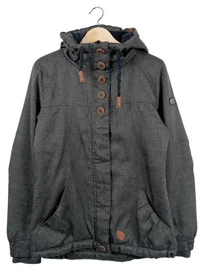 Alife & Kickin Damen Leichte Jacke Gr. 38/M Grau Streetwear Kapuze