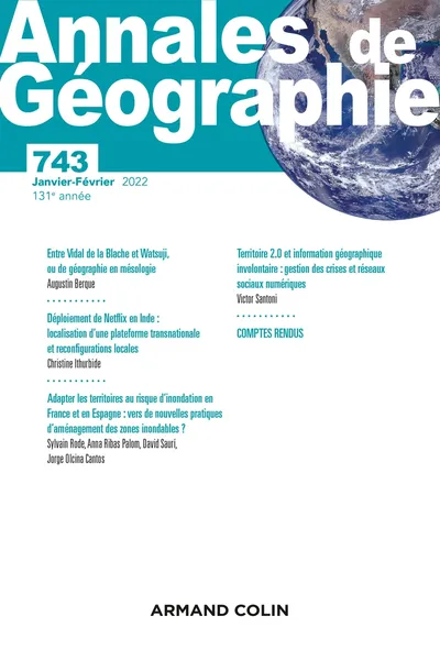 Annales de Géographie 743 Jan-Feb 2022 Armand Colin Wissenschaft
