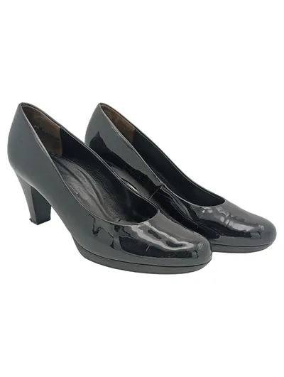Paul Green Pumps Damen Gr. 37.5 Schwarz Elegant Lackleder Business