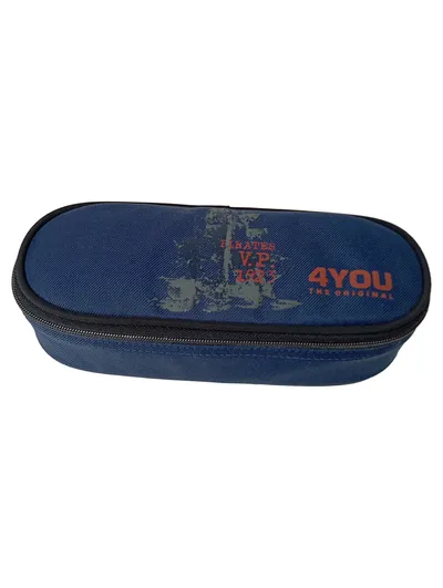 4YOU Federtasche Blau Piraten Motiv Kinder Stifteetui Mäppchen Schulbedarf