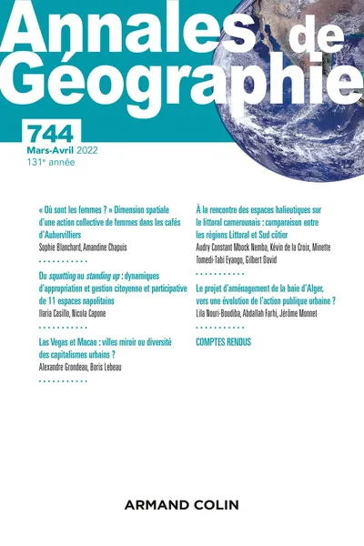 Armand Colin Annales de Géographie N° 744 2/2022 Varia Fachzeitschrift Natur