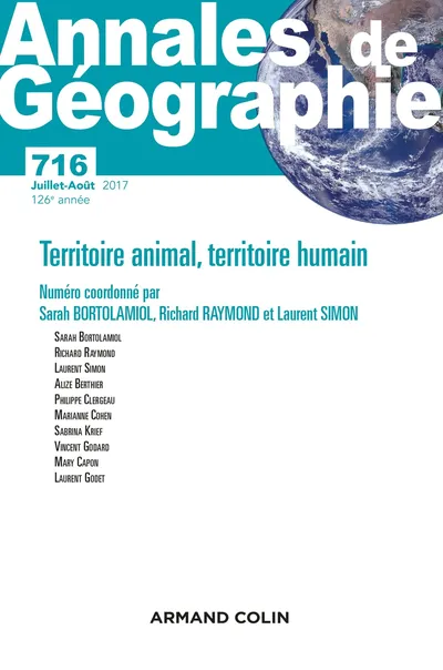 ARMAND COLIN Annales de géographie 716 Umwelt Nachhaltigkeit Frankreich 2017