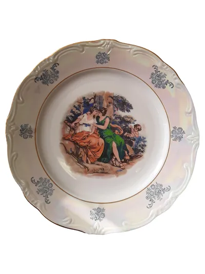 KAHLA Sammelteller Romantisches Motiv Porzellan DDR GDR 24cm