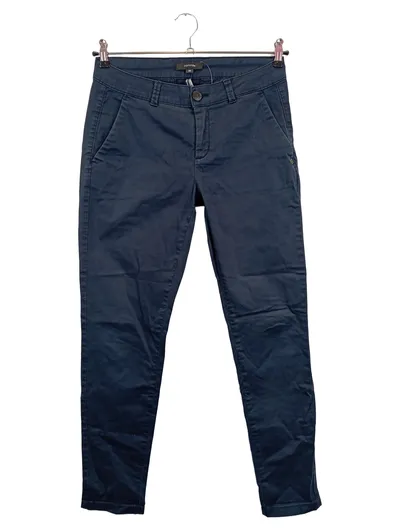 COMMA Damen Stoffhose Gr. 40 (Etikett 34) Blau Casual Baumwolle Stretch