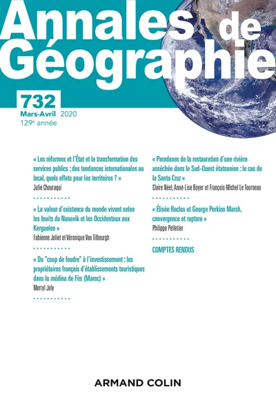 ARMAND COLIN Annales de Géographie N° 732 (März-April 2020) Geowissenschaften
