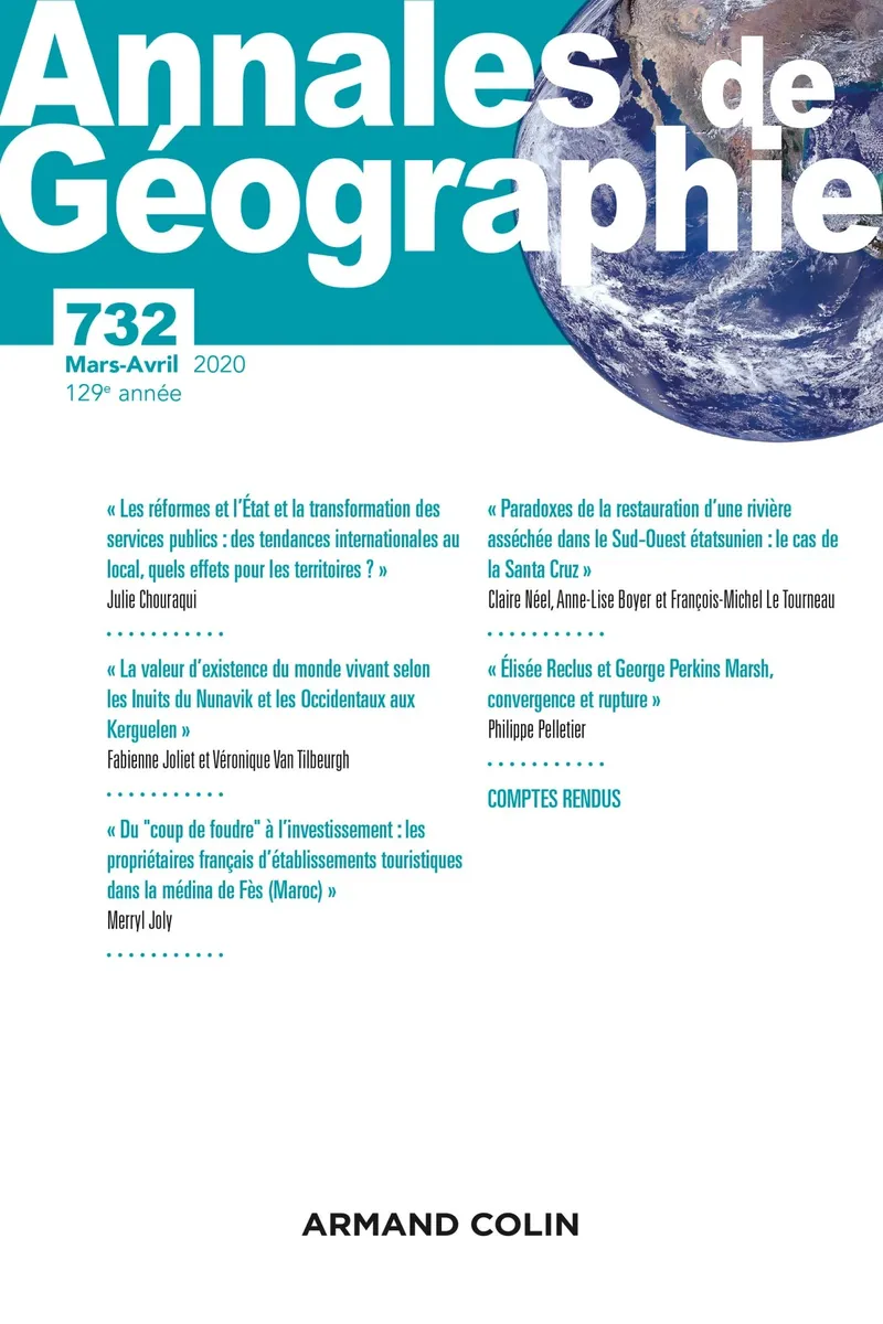 ARMAND COLIN Annales de Géographie N° 732 (März-April 2020) Geowissenschaften 1
