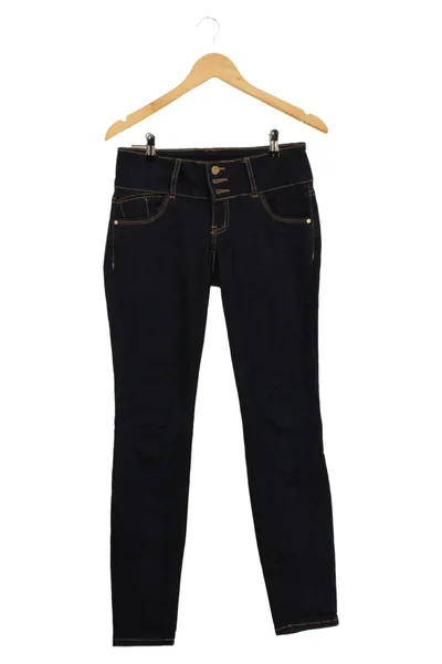 BLIND DATE Damen Jeans Wide Fit W27/32 S Blau High Waist Casual