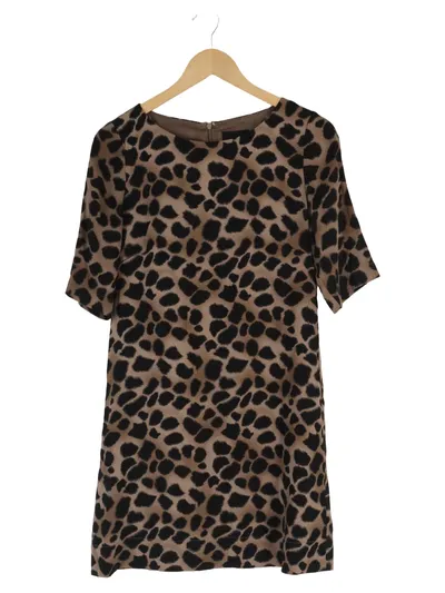 STEFFEN SCHRAUT Freizeitkleid Damen 34/XS Braun Animal-Print Kurzarm