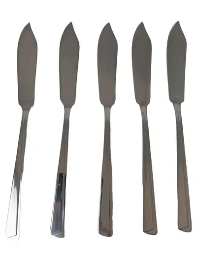 NIVELLA Besteck Set 5x Messer Silber Elegant Edelstahl