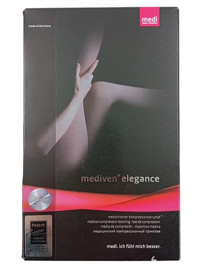 medi mediven elegance Kompressionsstrümpfe Damen Einheitsgröße Schwarz Elegant