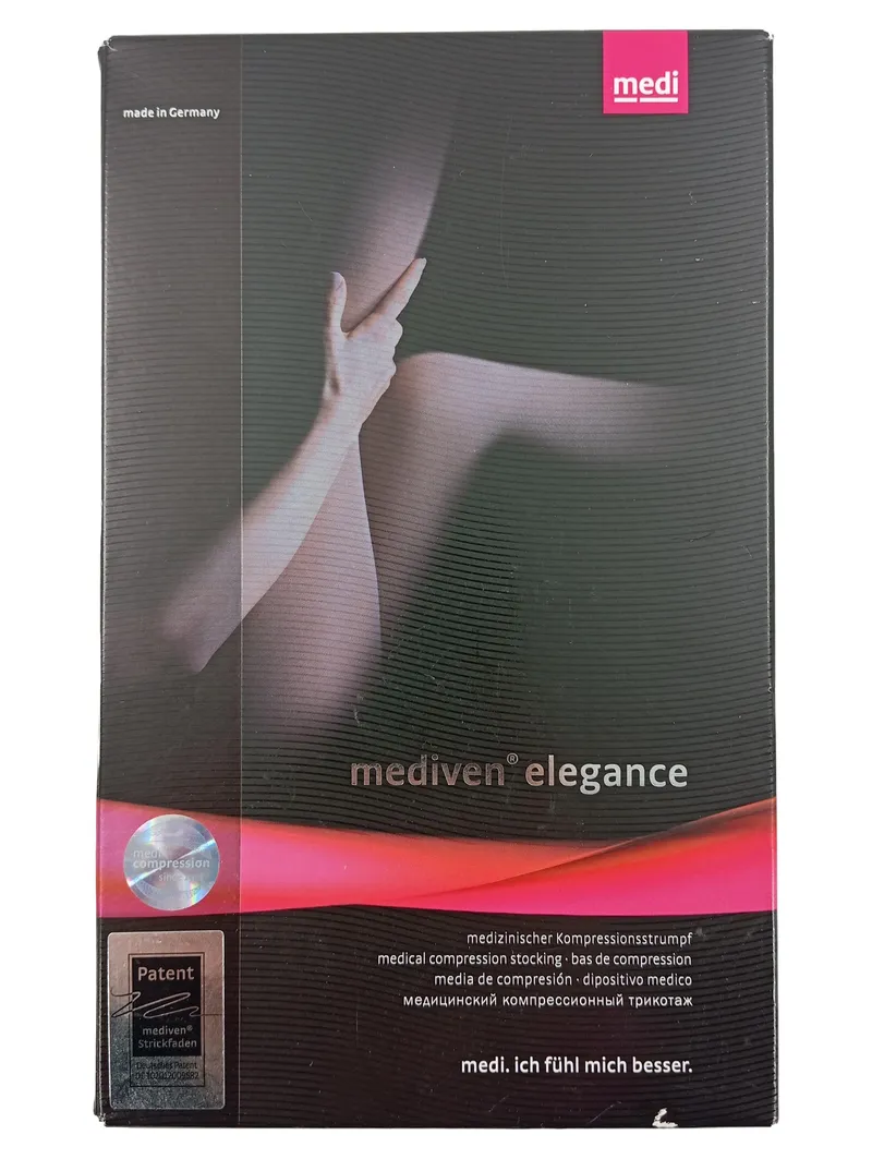 medi mediven elegance Kompressionsstrümpfe Damen Einheitsgröße Schwarz Elegant 1