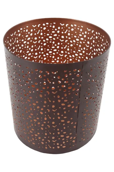 MARRAKECH Windlicht Metall Braun Traditionell Lochmuster 14cm