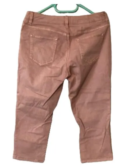 edc by Esprit Damen Capri Hose Rosa Gr. 38 Baumwolle Casual Stretch 2