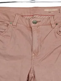 edc by Esprit Damen Capri Hose Rosa Gr. 38 Baumwolle Casual Stretch 3