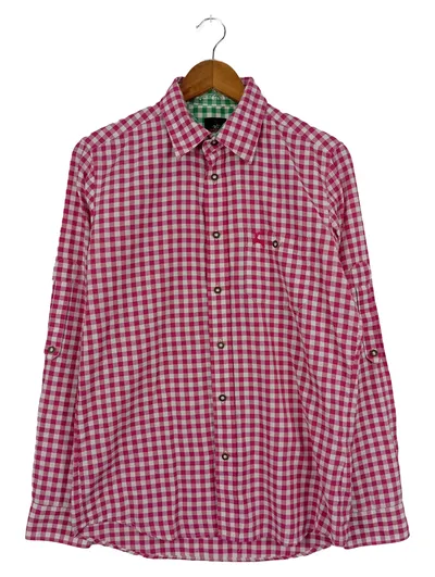 STOCKERPOINT Trachtenhemd Herren 46/S Pink Kariert Langarm Klassisch
