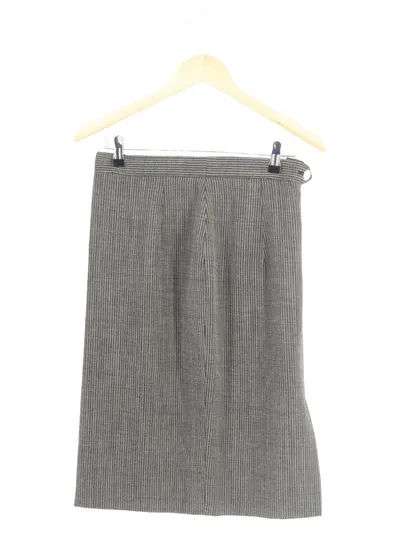 CERRUTI 1881 Damen Bleistiftrock Gr. 40/L Grau Wolle Business Elegant Midi