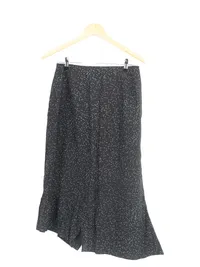 EVELIN BRANDT BERLIN Damen Faltenrock Schwarz Gepunktet Gr. 36/S Elegant Midi 1