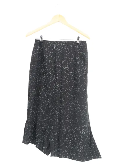 EVELIN BRANDT BERLIN Damen Faltenrock Schwarz Gepunktet Gr. 36/S Elegant Midi