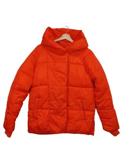 KAPALUA Damen Steppjacke Gr. 34/XS Rot mit Kapuze Streetwear